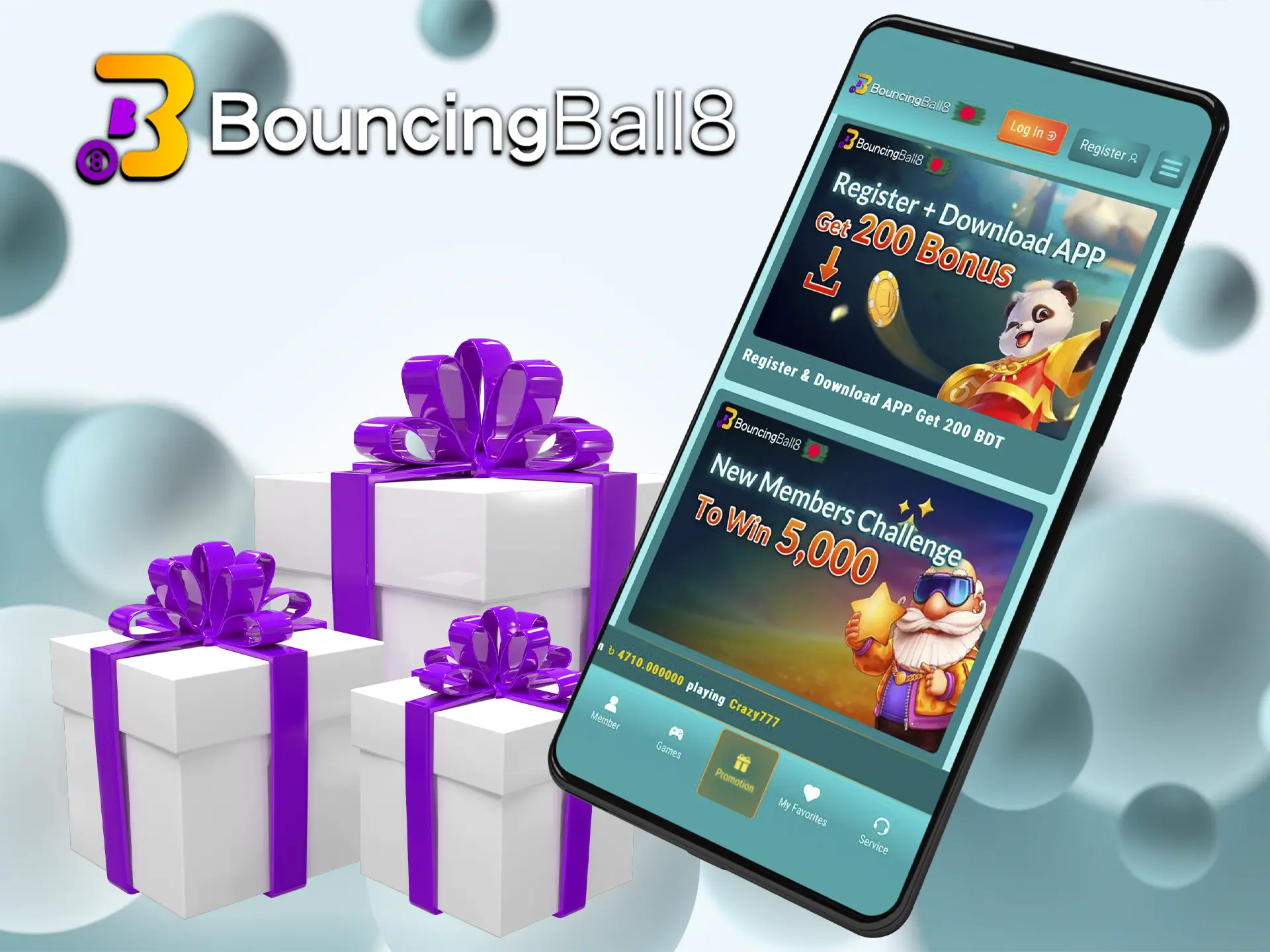 Explore and claim welcome bonuses available for BouncingBall8 app users in Bangladesh.