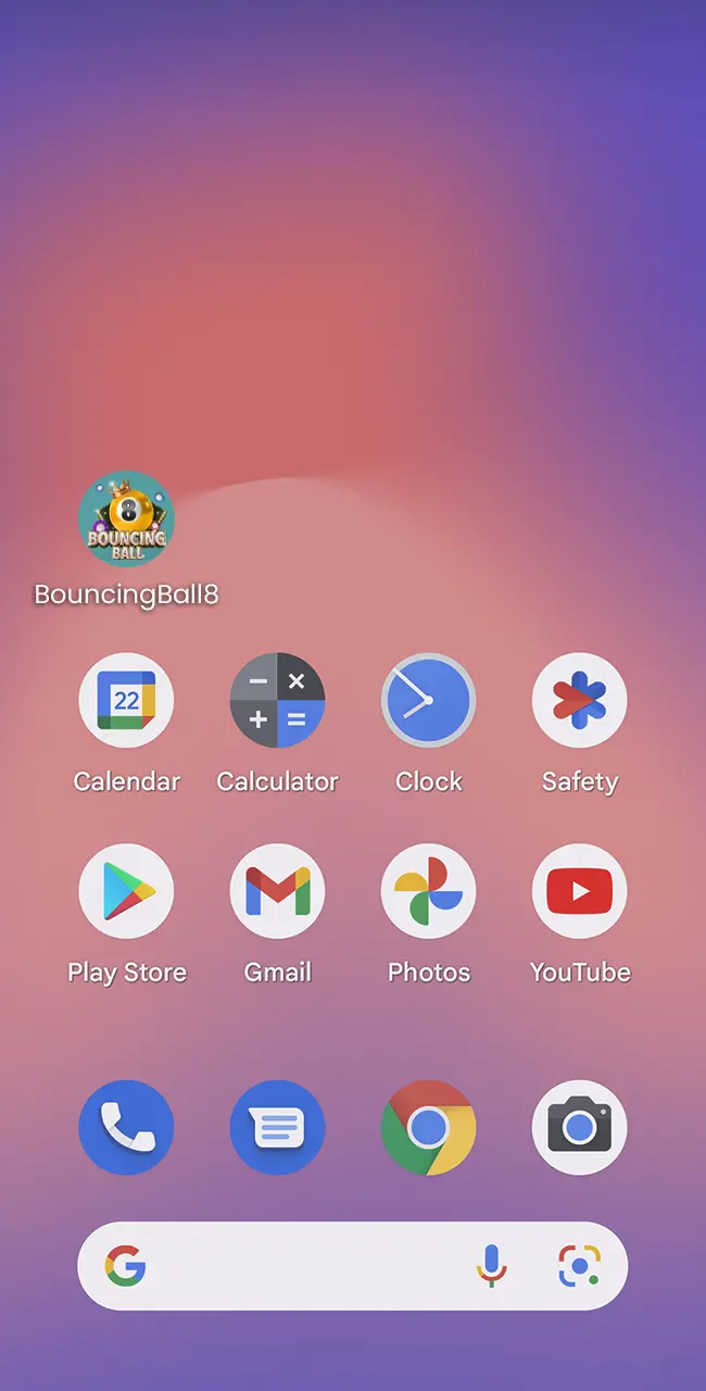 Wait to complete the installation and launch the BouncingBall8 app to start playing.
