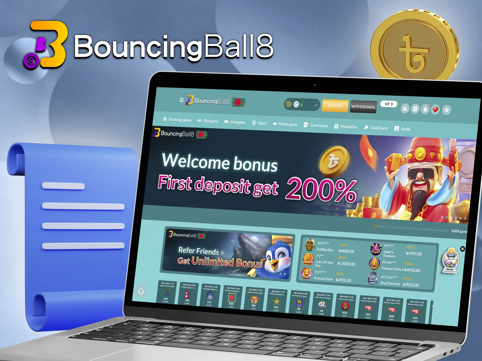 Please note the rules for withdrawing your winnings from BouncingBall8 Casino.